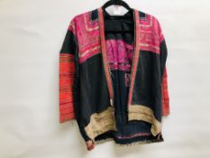 A VINTAGE PERSIAN STYLE JACKET EMBROIDERED WITH AN INTRICATE SILK THREAD