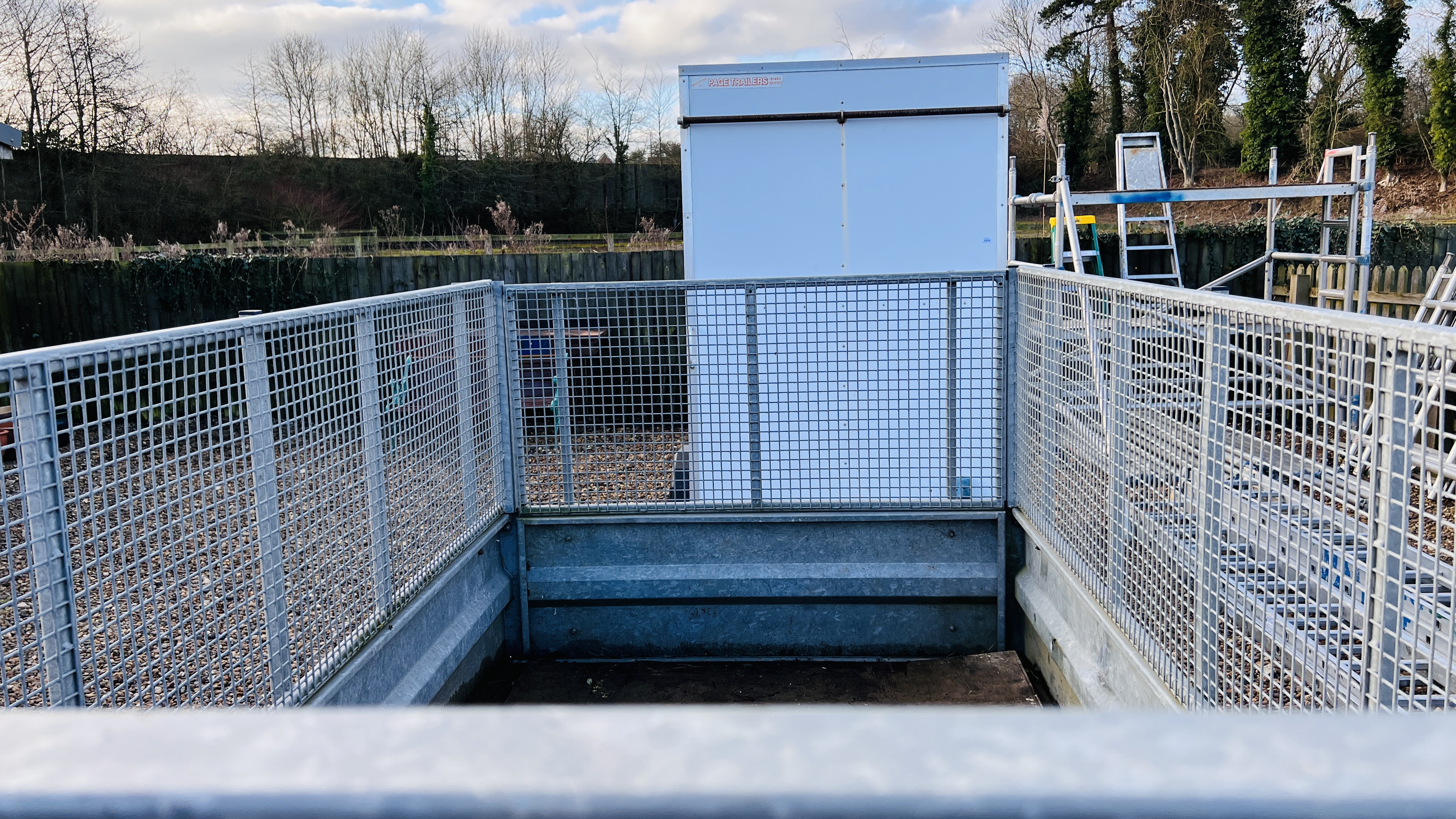 A PAGE TRAILERS TWIN AXLE GALVANISED CAR TRAILER WITH CAGE TOP, 8FT 7INCH X 4FT 7 INCH. - Image 9 of 14