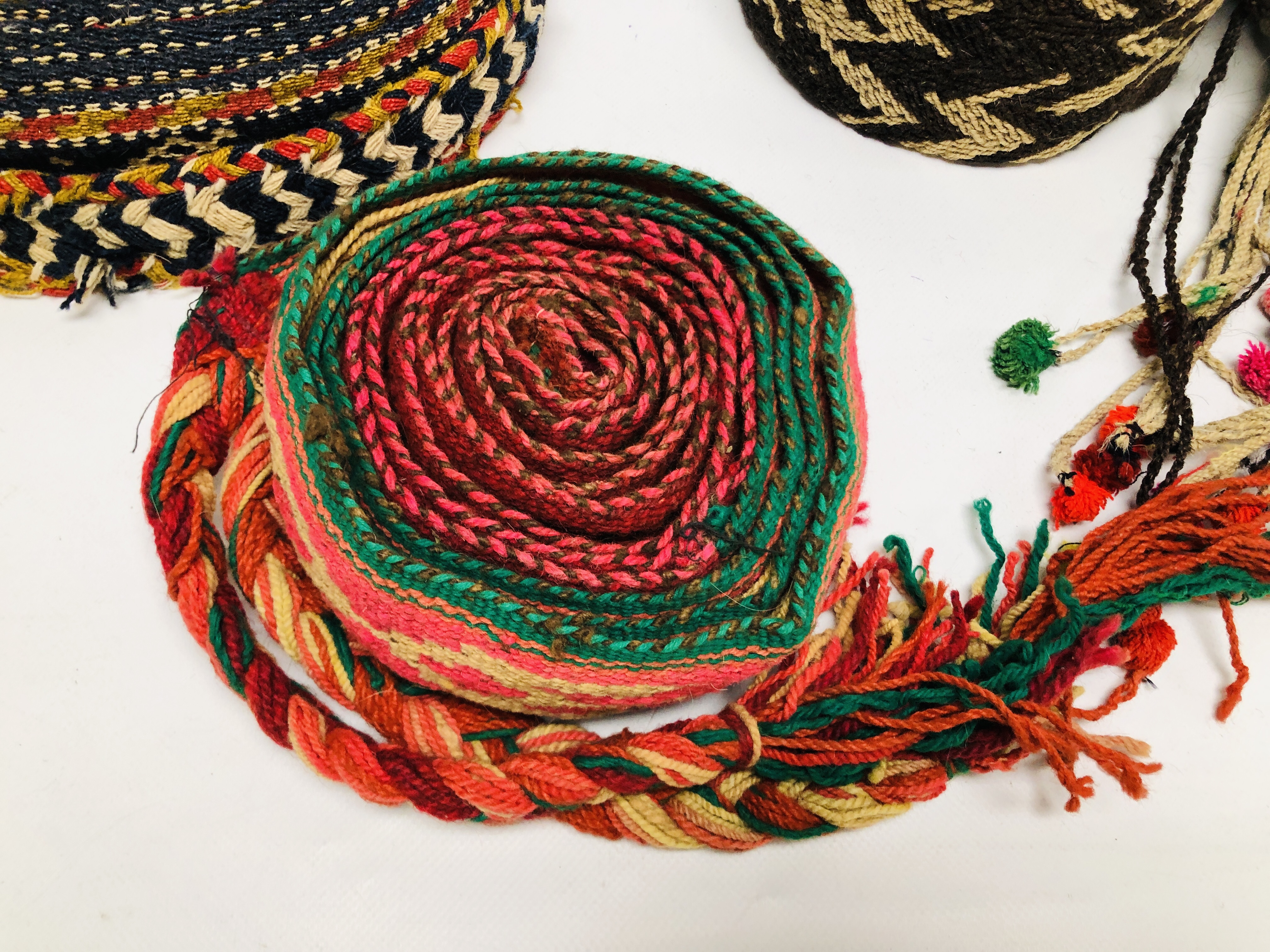 A GROUP OF THREE WOVEN TENT BANDS TO INCLUDE A QASHQUI NOMAD EXAMPLE - Image 2 of 5