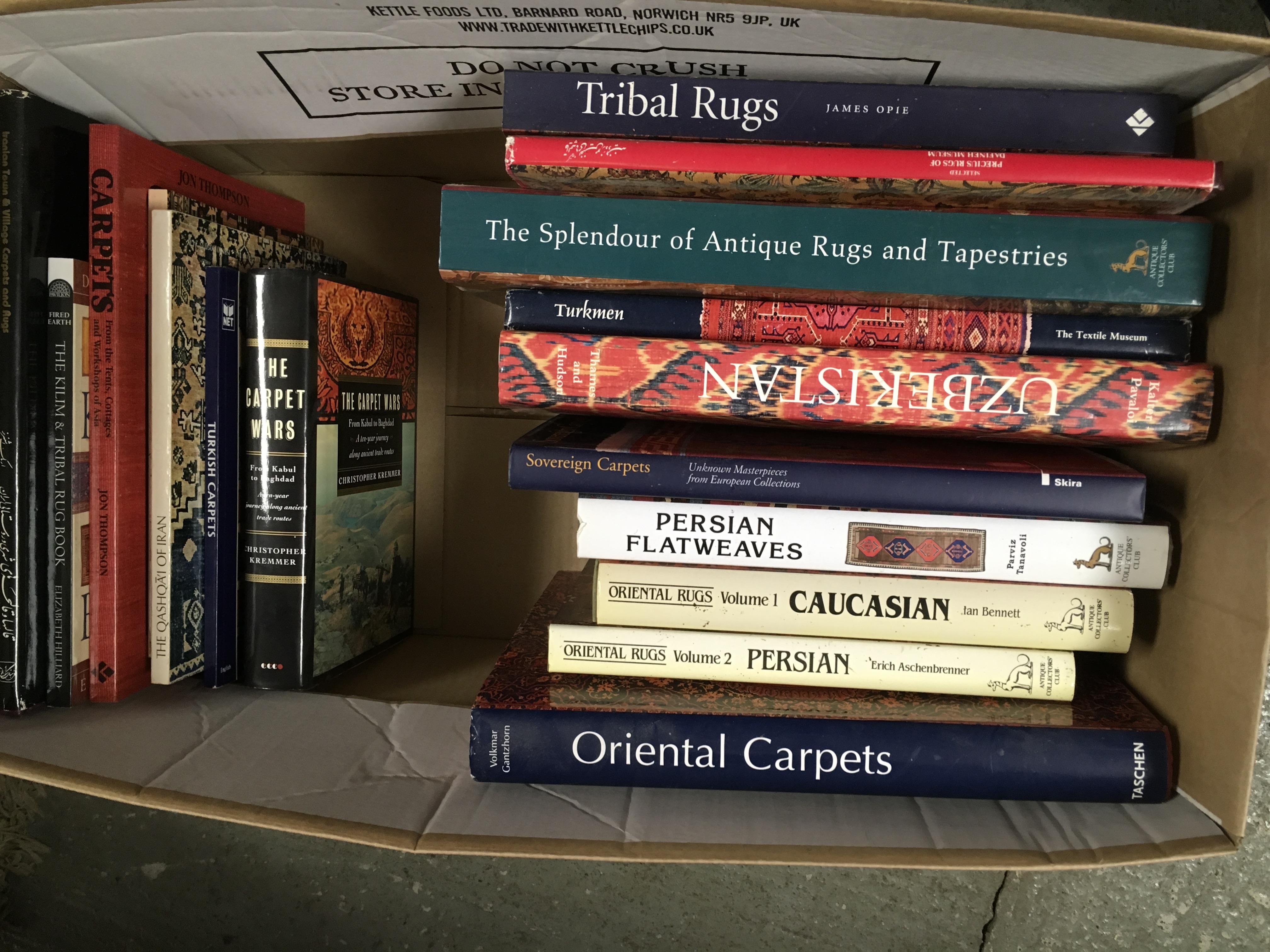 Collection of colourful books on Rugs and Carpets including Vols 1,2,3&5 or Oriental Rugs.