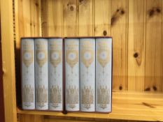 Folio edition of the Arabian Nights in blue slipcases. 2 cases, showing some marks.