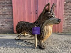 A TIN HOUSE OVERSIZE WILLOW CORGI SCULPTURE BY ALI MACKENZIE "PUMPKIN" No.