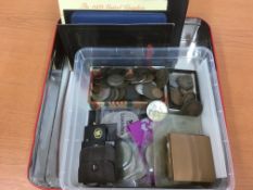 BOX OF MIXED COINS AND BANK NOTES