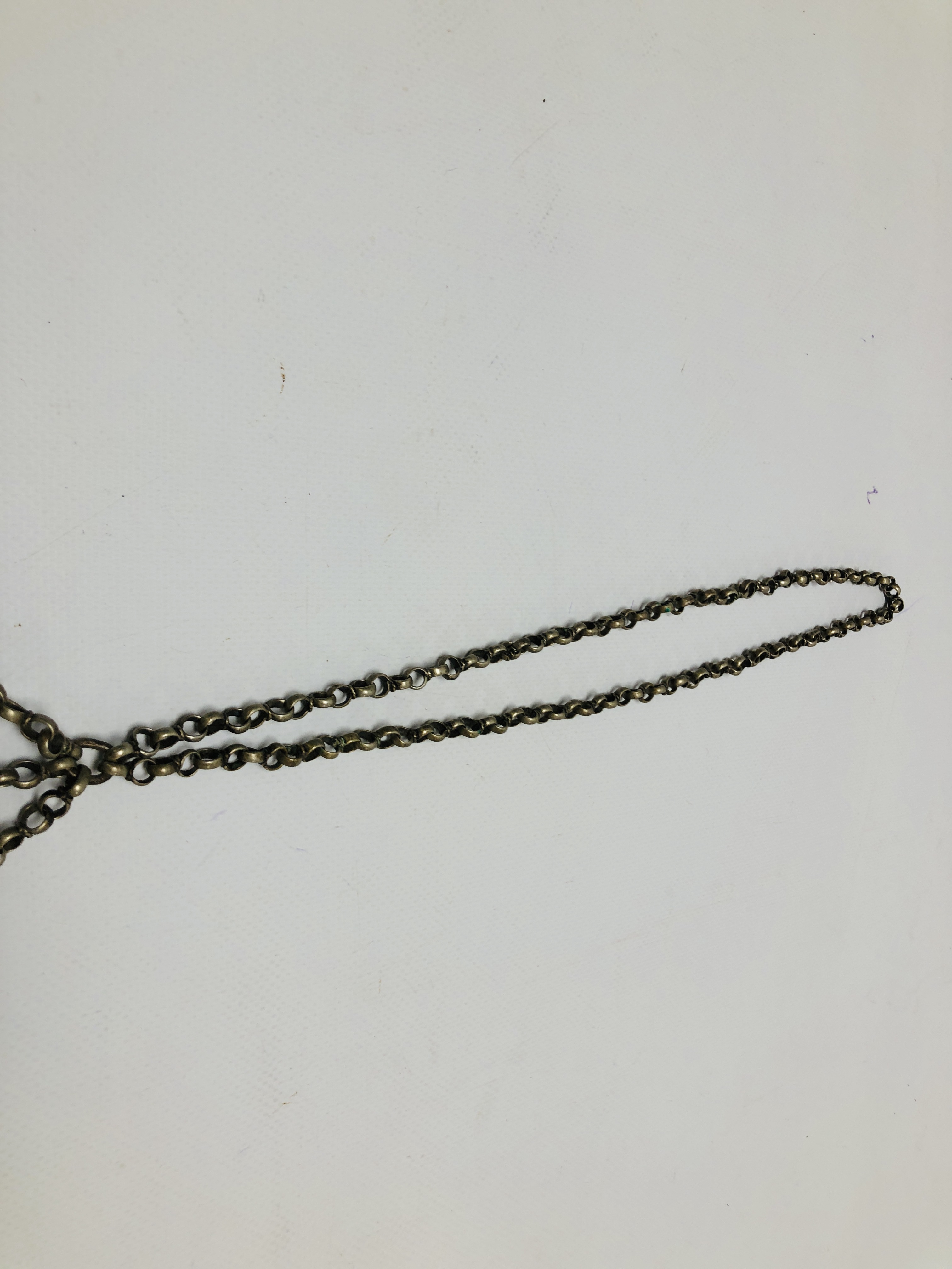 A GROUP OF 4 EASTERN STYLE WHITE METAL NECKLACES. - Image 15 of 15