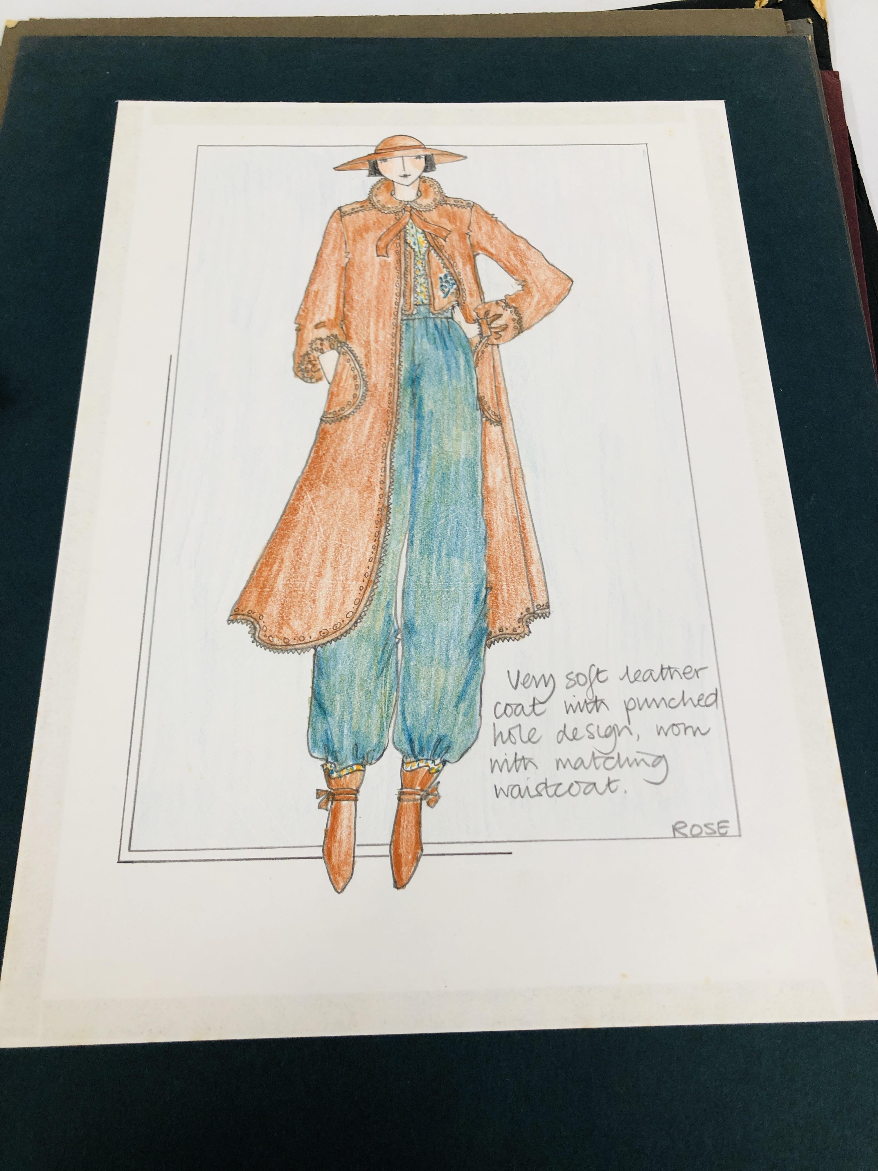 A FOLIO COLLECTION OF 23 ORIGINAL FASHION DESIGN SKETCHES TO INCLUDE BARBARA KENNINGTON, - Image 11 of 24