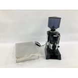 COMMERCIAL COFFEE GRINDER/DISPENSER AND AS NEW STAINLESS STEEL COFFEE KNOCK OUT DRAWER - SOLD AS