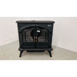 A MORETTI ELECTRIC SOLID FUEL EFFECT STOVE WITH REMOTE CONTROL - SOLD AS SEEN