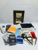 A GROUP OF NAUTICAL EPHEMERA AND MEASURE TO INCLUDE PENGUIN REFERENCE BOOK "A DICTIONARY OF