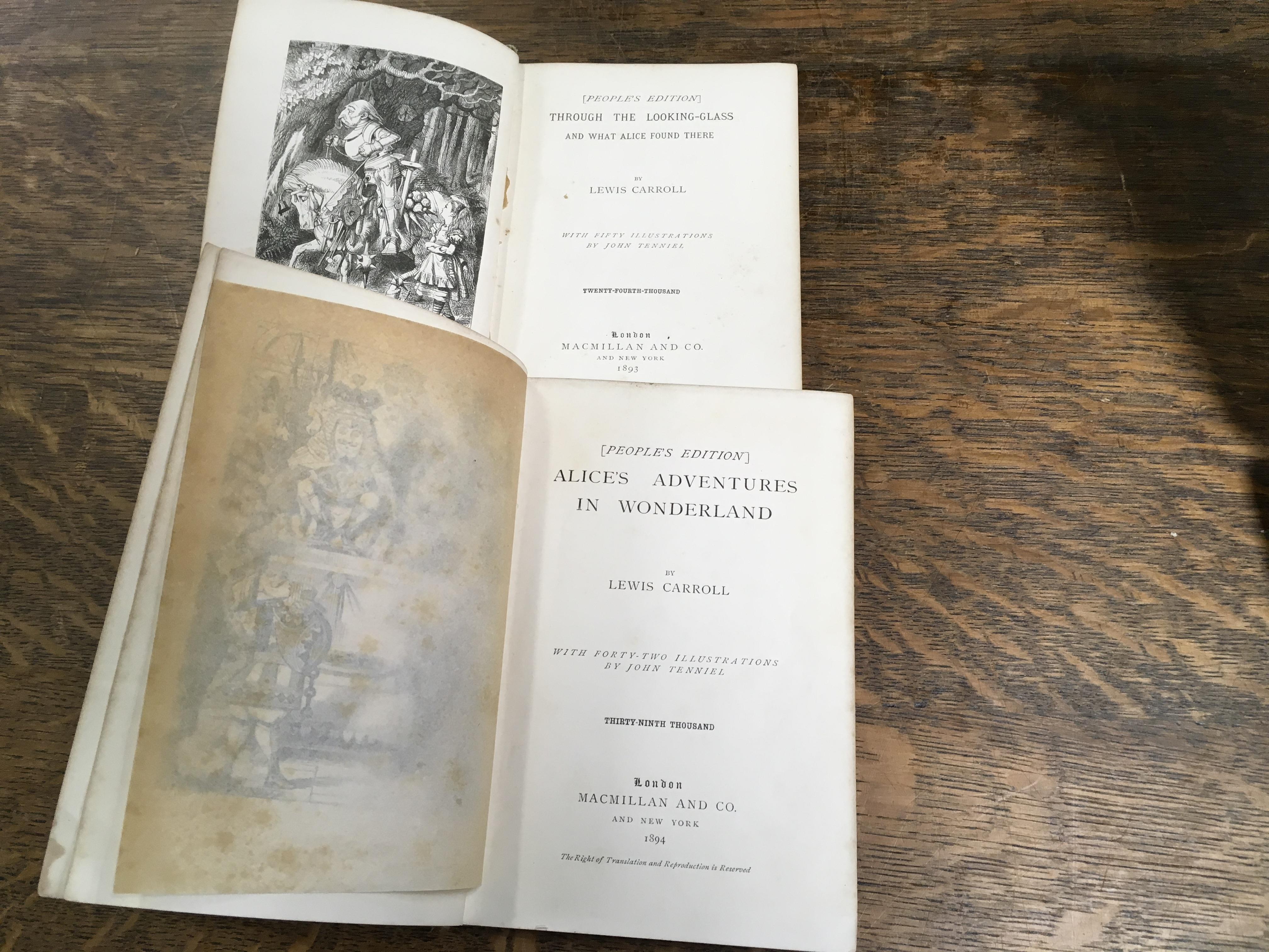 Carroll (Lewis) Copies of Through the looking glass and also Alice's adventures in Wonderland. - Image 4 of 5