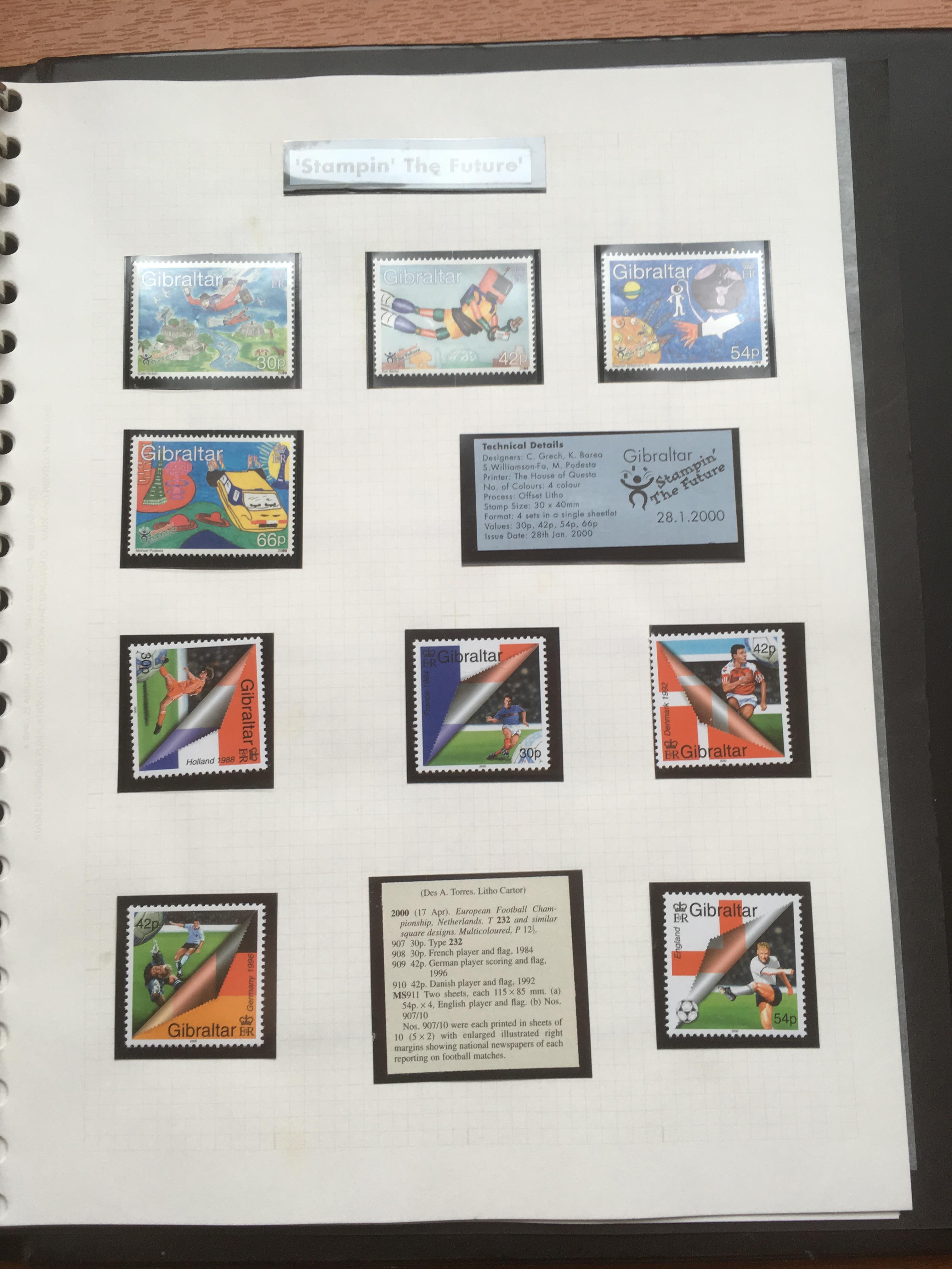 BOX WITH COMMONWEALTH STAMPS IN SIX STOCKBOOKS, ALSO ALBUM WITH GIBRALTAR 1996-2000 MNH COLLECTION. - Image 3 of 8