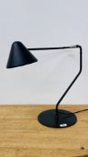 A MODERN BLACK FINISH ANGLE POISE DESK LAMP - SOLD AS SEEN