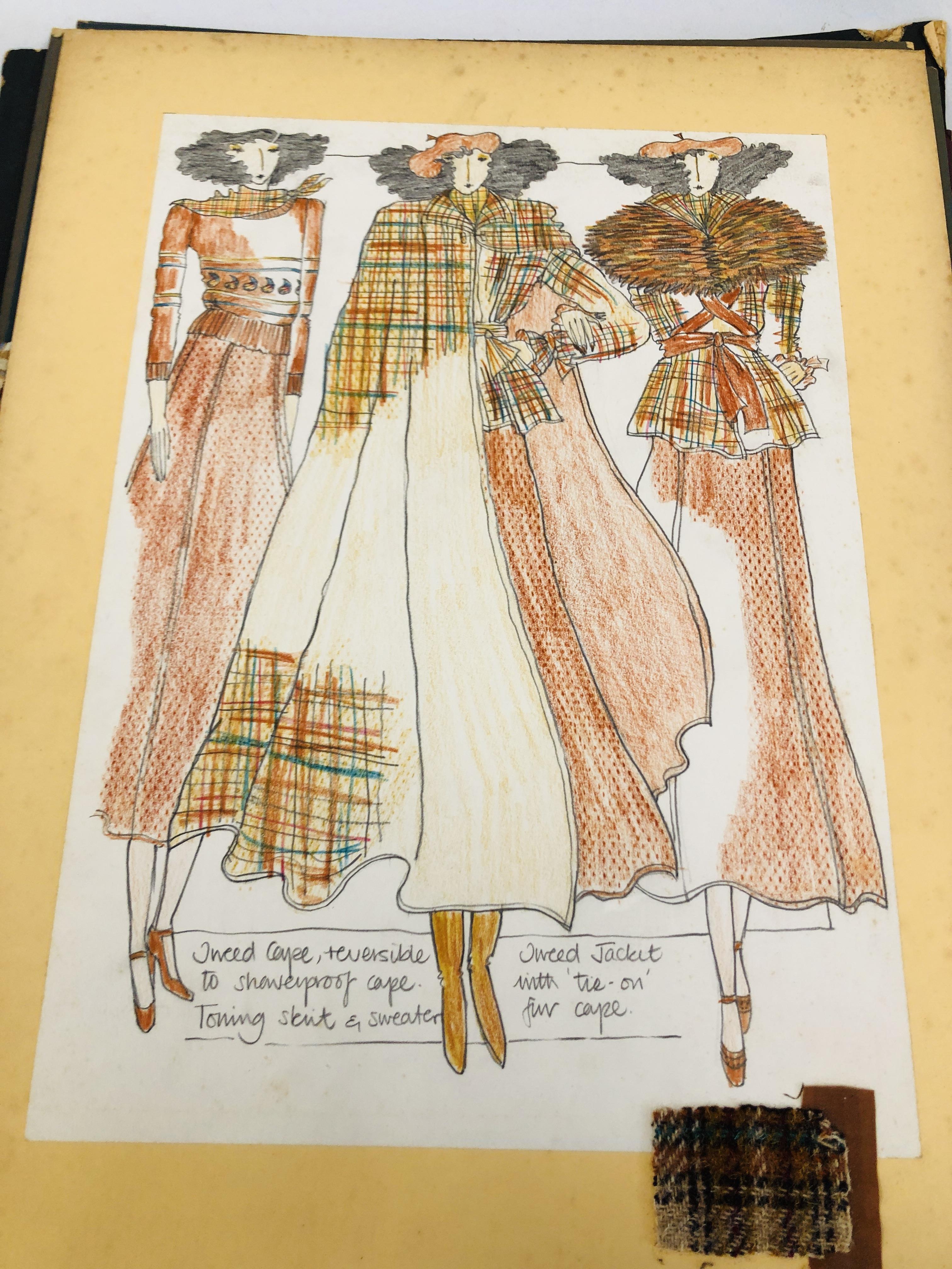 A FOLIO COLLECTION OF 23 ORIGINAL FASHION DESIGN SKETCHES TO INCLUDE BARBARA KENNINGTON, - Image 5 of 24