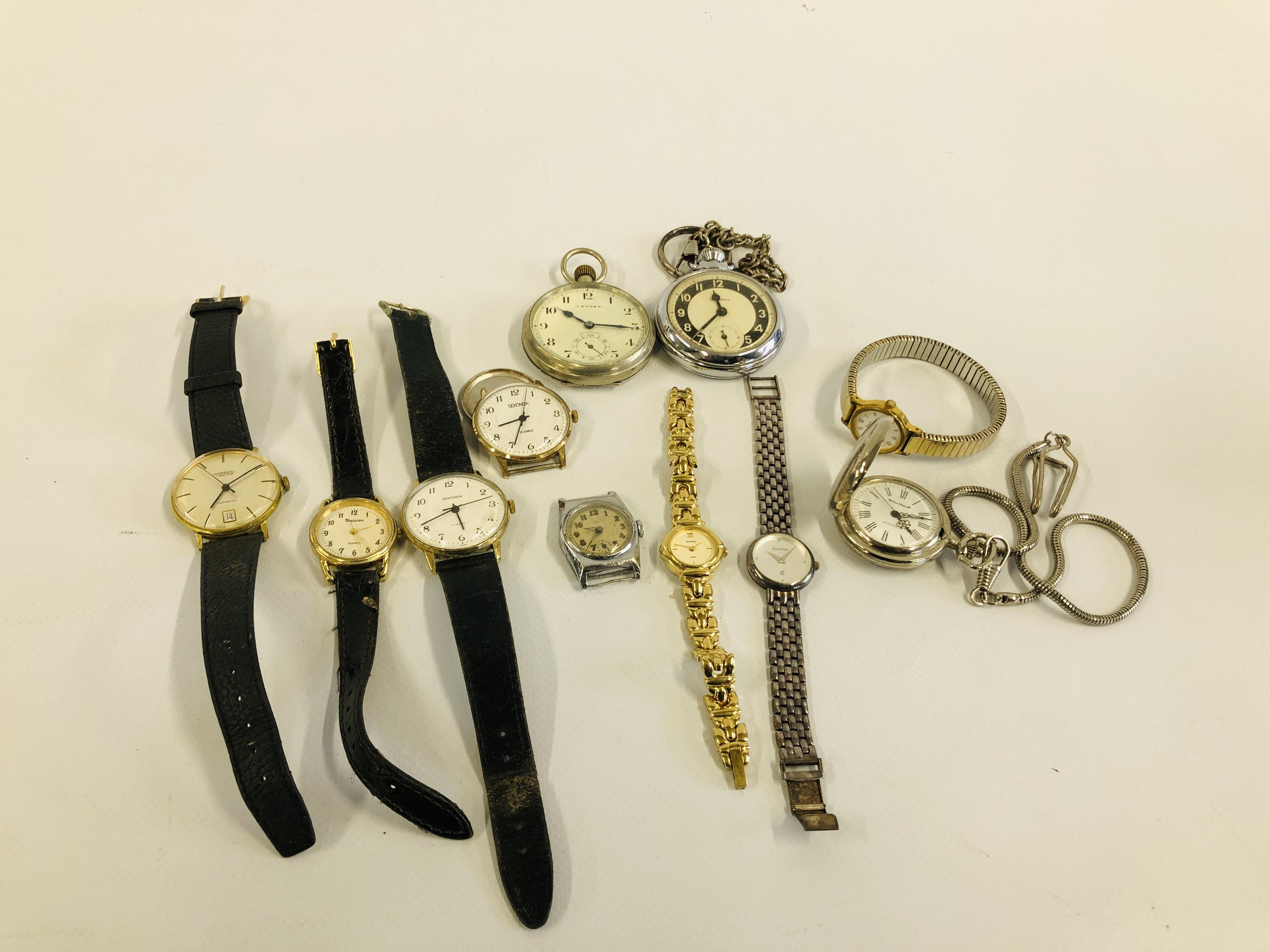 COLLECTION OF VARIOUS WATCHES TO INCLUDE SEKONDA, INGERSOLL ETC - SPARES AND REPAIRS.