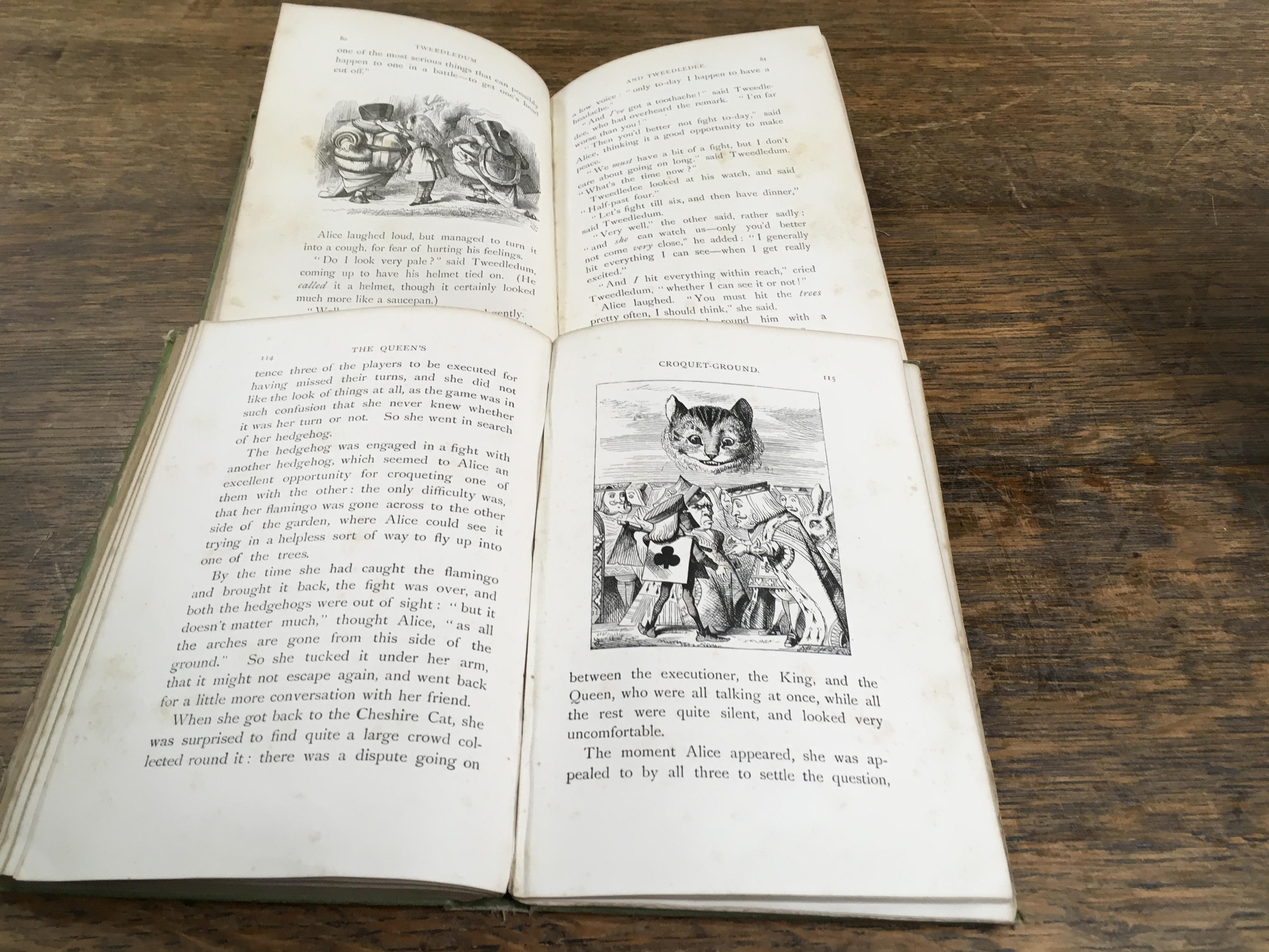 Carroll (Lewis) Copies of Through the looking glass and also Alice's adventures in Wonderland. - Image 3 of 5