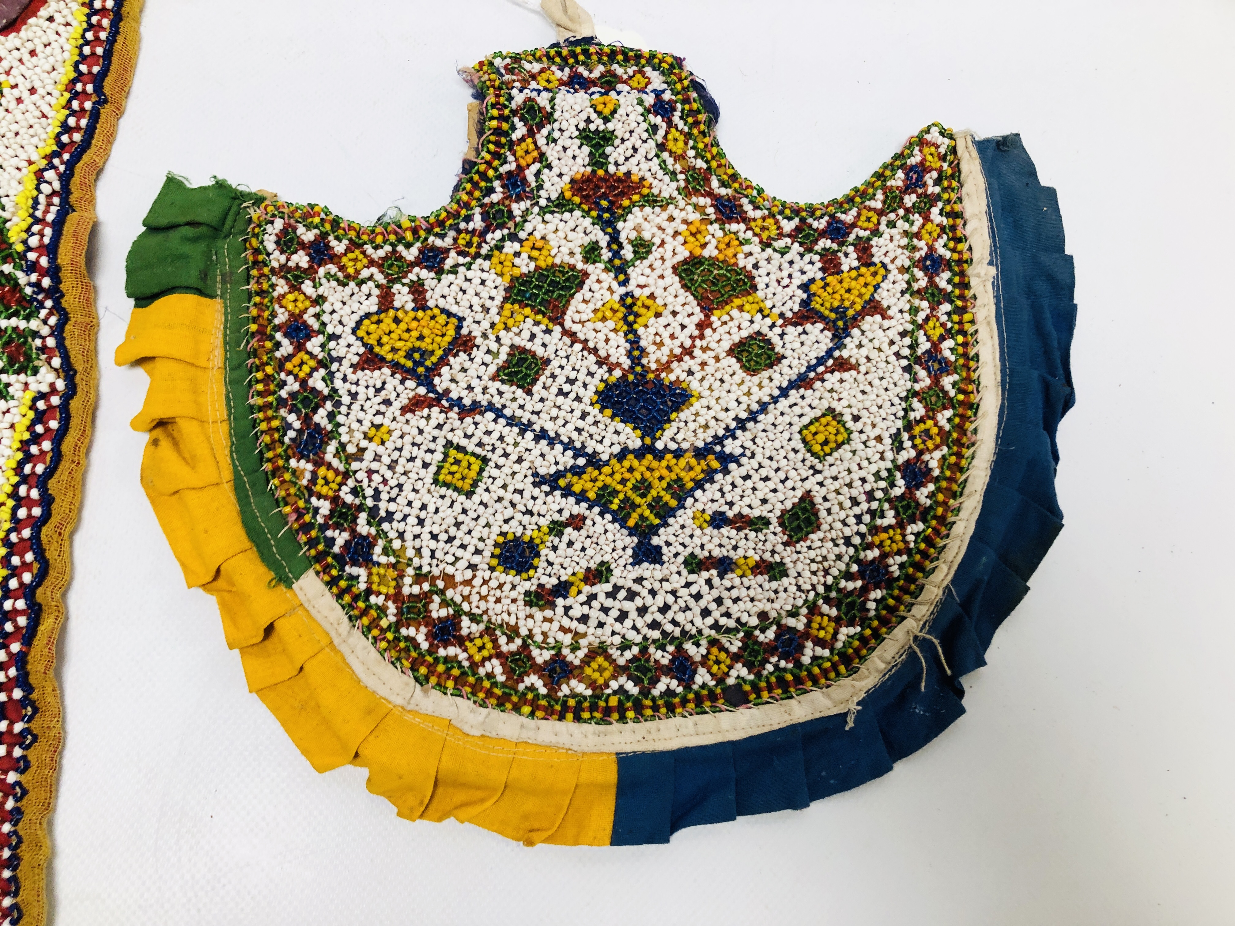 A COLLECTION OF INDIAN INSPIRED BEAD WORK EXAMPLES TO INCLUDE A TRIBAL NECK COLLAR. - Image 2 of 7