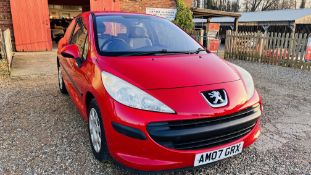 AM07 GRX PEUGEOT 207 URBAN 1360CC PETROL. ODOMETER READING: 36,467. FIRST REGISTERED 08/08/2007.