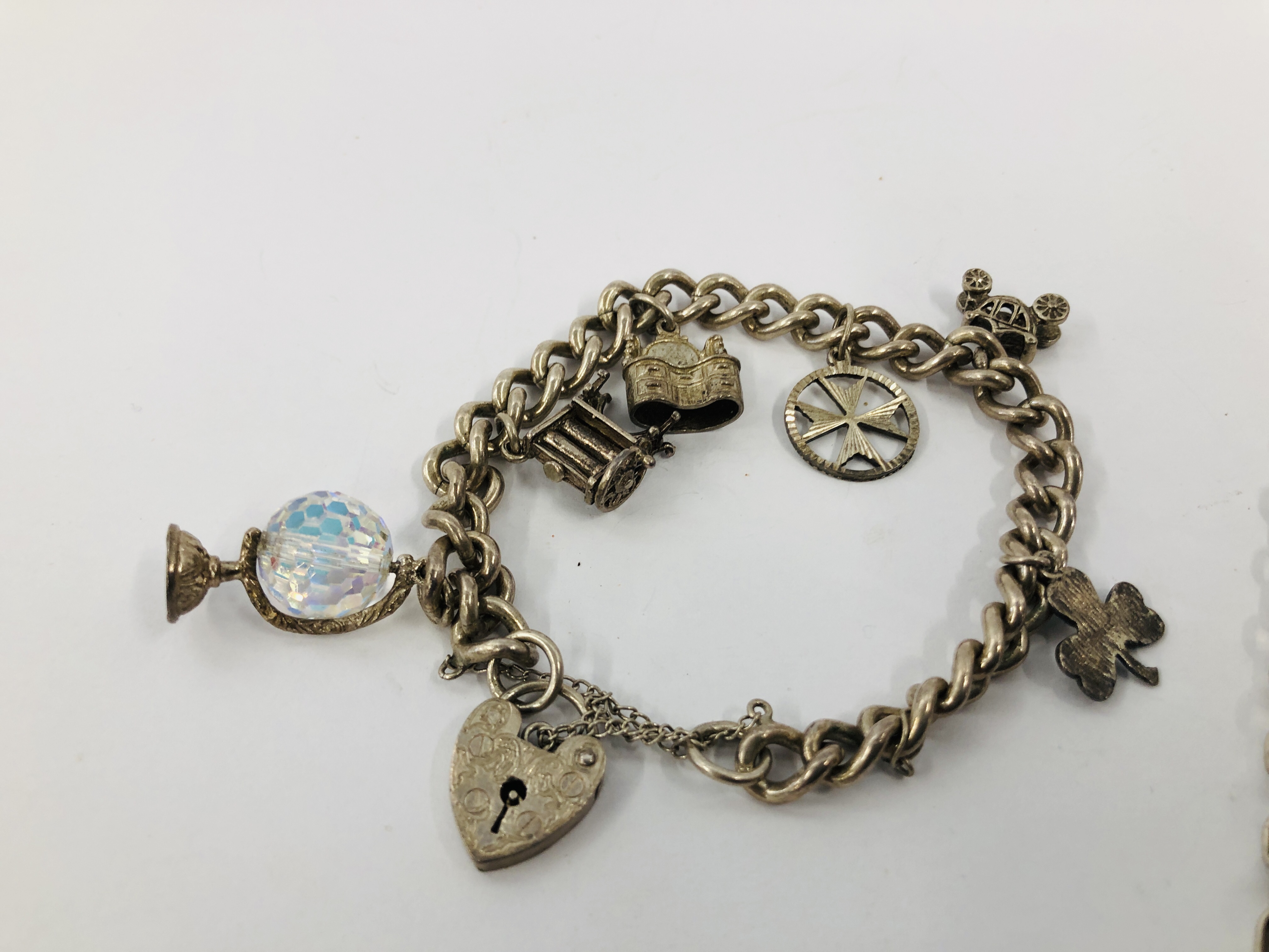 VINTAGE SILVER (47grams) CHARM BRACELET - Image 2 of 10