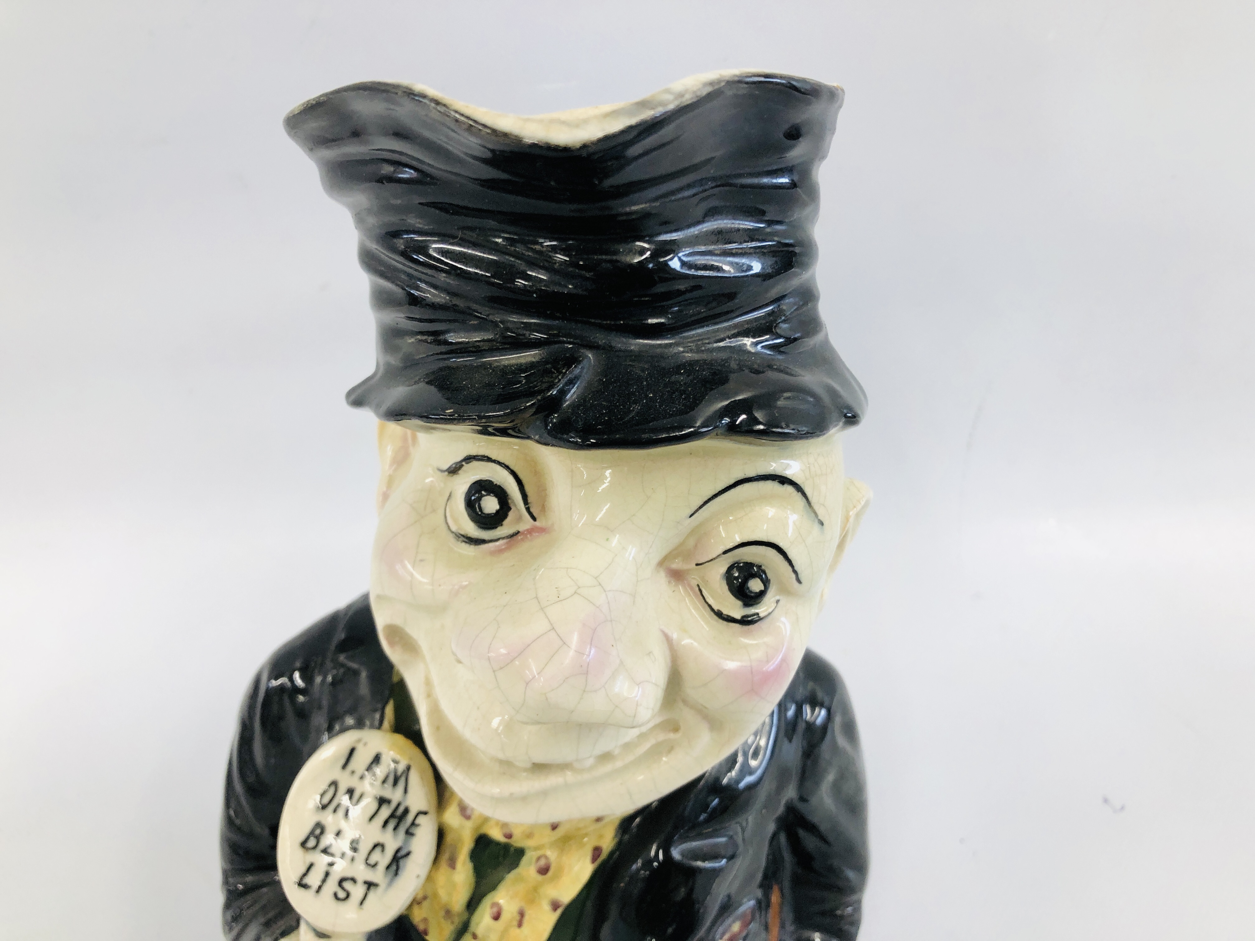 A TOBY JUG C1906 "I AM ON THE BLACK LIST" A/F - Image 2 of 11