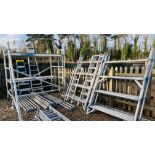 EURO TOWER ALUMINIUM TOWER SCAFFOLD 52 INCH X 76 INCH COMPRISING OF 8 X 77 INCH HIGH SECTIONS,