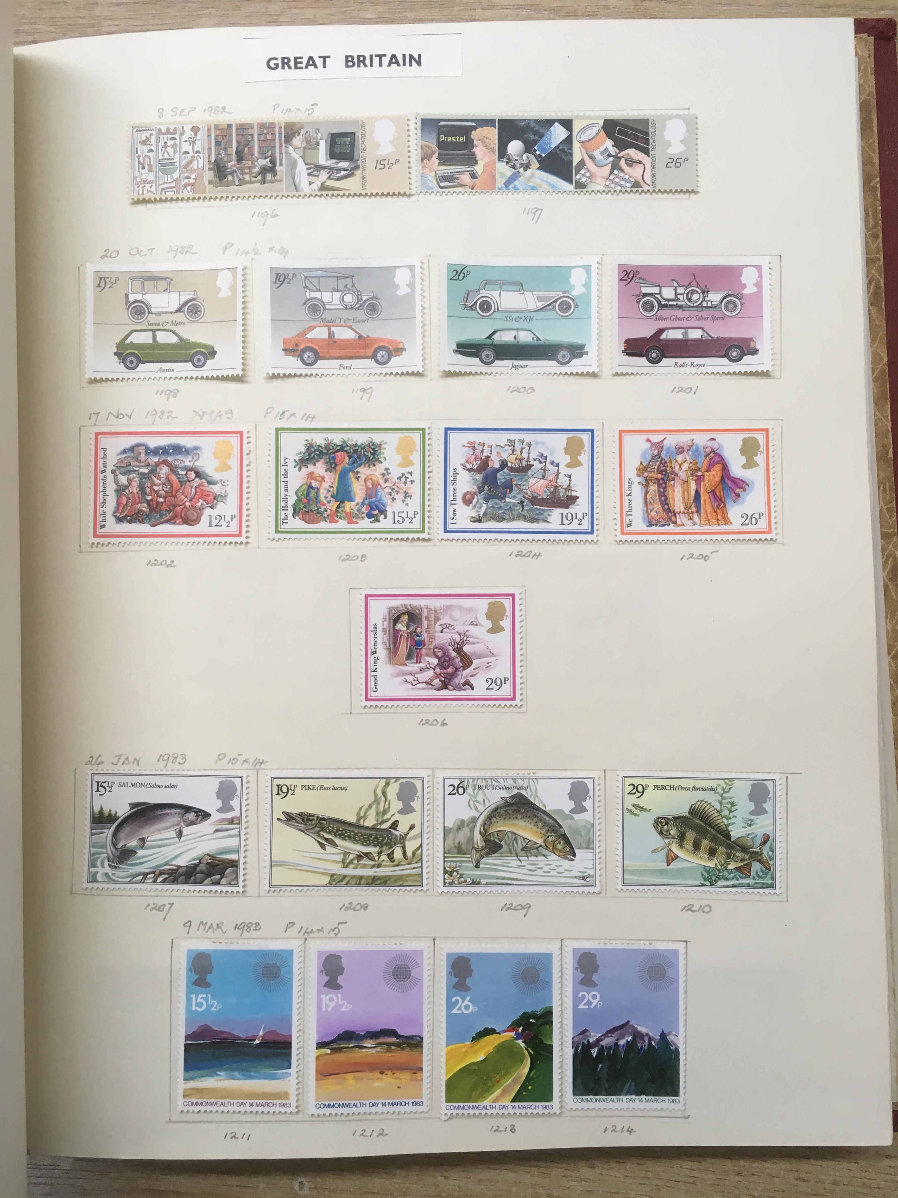 TUB OF GB STAMPS IN ALBUM AND LOOSE, 1970S YEAR PACKS, MINT COMMEMS TO 1984 ETC. - Image 5 of 12