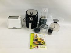 A MAGIC BULLET NUTRI BULLET 600 SERIES BLENDER WITH ACCESSORIES AND INSTRUCTIONS, TOWER 2.