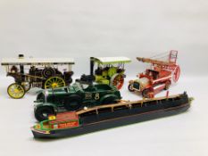 A GROUP OF 5 HAND MADE MODELS TO INCLUDE 2 STEAM ENGINES,