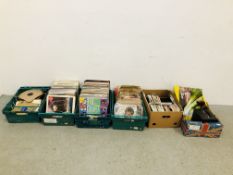 LARGE COLLECTION MIXED RECORDS IN 6 BOXES TO INCLUDE SOME PICTURE DISKS, NEIL DIAMOND,
