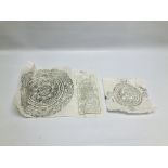 A GROUP OF THREE TIBETAN BUDDHIST INK DRAWINGS ON RICE PAPER, TWO OF INSCRIBED WHEEL DESIGN,