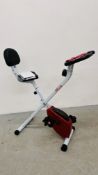 "HOMCOM" A90 - 192 EXERCISE BIKE COMPLETE WITH INSTRUCTIONS WITH PULSE AND CALORIE DISPLAY - SOLD