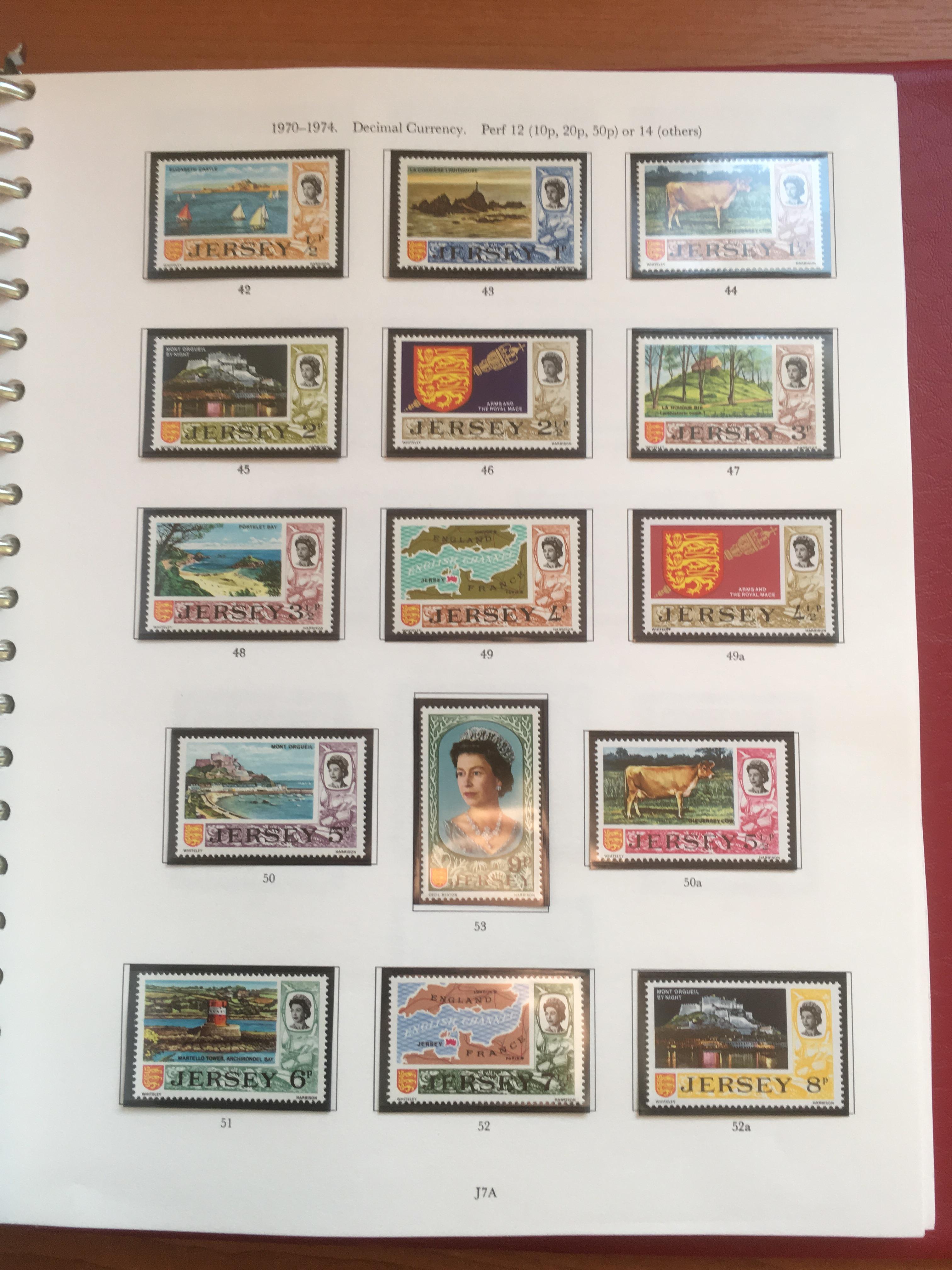 BOX WITH GB AND CHANNEL ISLANDS STAMP COLLECTIONS IN ALBUMS, - Image 9 of 10