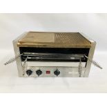 A LINCAT ELECTRIC STAINLESS STEEL GRIDDLE WITH CAST TOP MODEL QG6 - SOLD AS SEEN