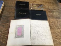 Autograph / Commonplace books (One dates 1882) dis-bound and others with war interest.