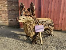 A TIN HOUSE OVERSIZE WILLOW CORGI SCULPTURE BY ALI MACKENZIE "CRUMPET" No.