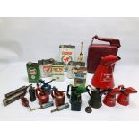 A COLLECTION OF VINTAGE OIL RELATED COLLECTABLES TO INCLUDE WESCO OIL DISPENSERS,