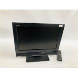 A SONY 19 INCH TELEVISION COMPLETE WITH REMOTE CONTROL,