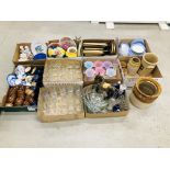 10 BOXES CONTAINING ASSORTED HOMEWARES TO INCLUDE GLASSES, TABLEWARES DECORATIVE POTTERY,