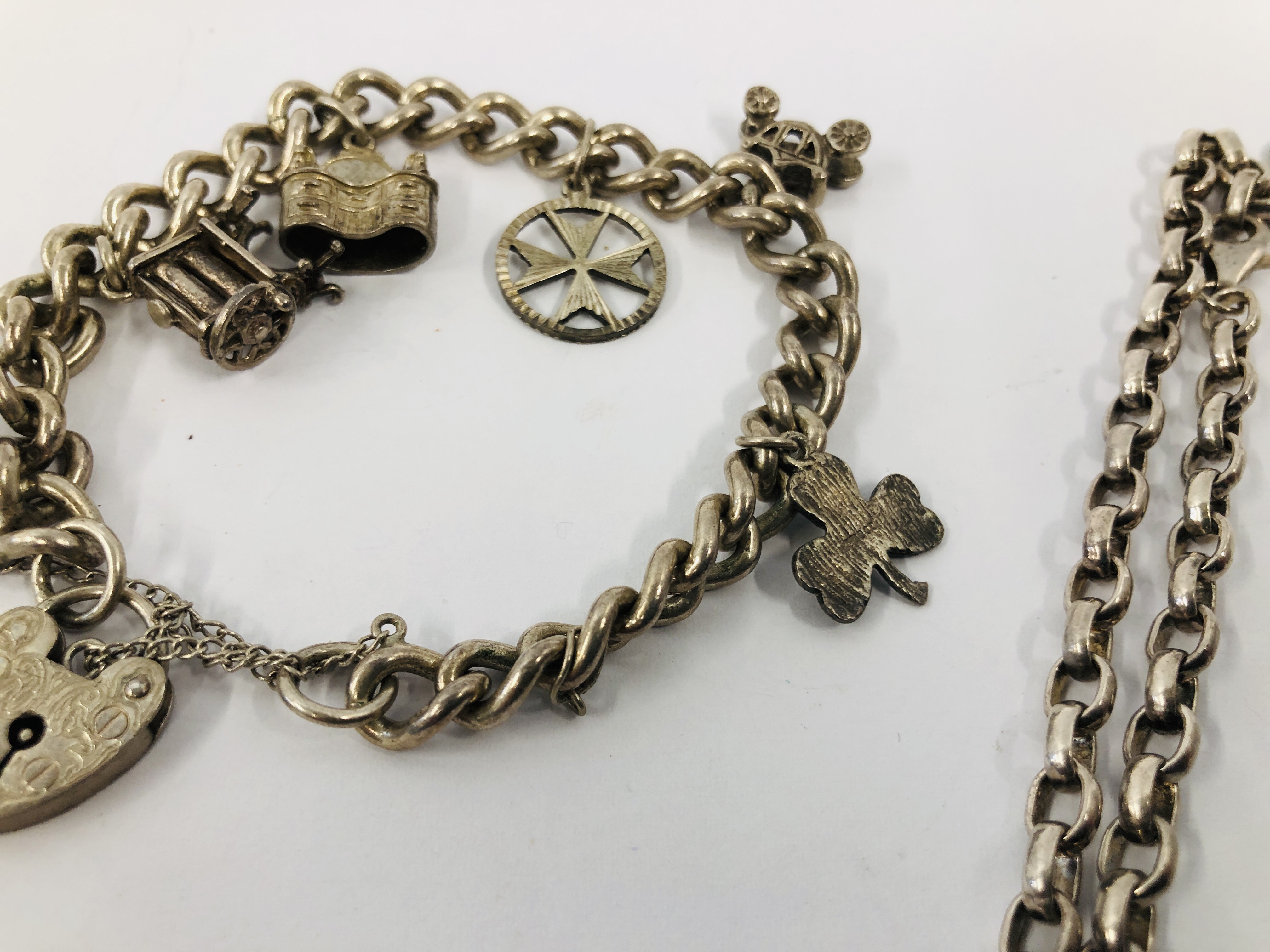 VINTAGE SILVER (47grams) CHARM BRACELET - Image 6 of 10