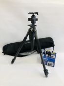 GIOTTOS MH 1300 CAMERA TRIPOD IN CARRY BAG ALONG WITH AN OLYMPUS SP-510UZ DIGITAL COMPACT CAMERA IN