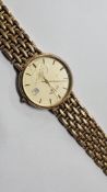 A GENTLEMAN'S ROTARY BRACELET WATCH, THE CASE MARKED 9CT GOLD.