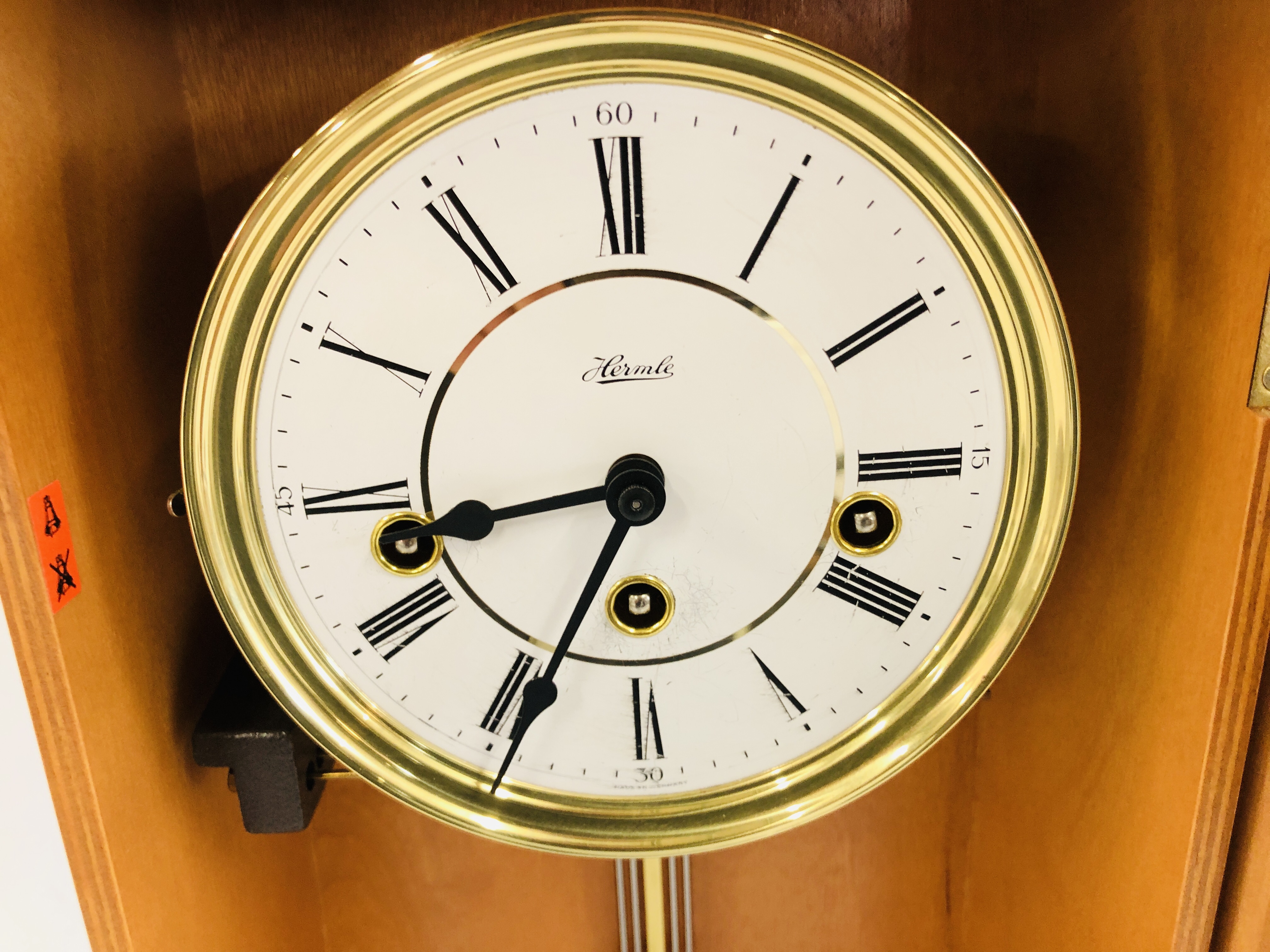 A HERMLE CHIMING WALL CLOCK. - Image 2 of 4