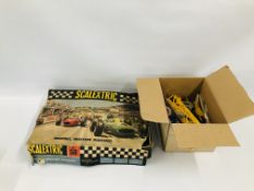 SCALEXTRIC SET 50 A/F CONDITION ALONG WITH A SMALL QUANTITY OF MECCANO.