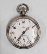 A VINTAGE MILITARY OMEGA POCKET WATCH G.S.T.P. FO51512.