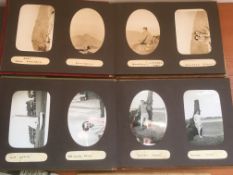 MIXED EPHEMERA, PHOTOS AND SNAPSHOTS IN FOUR SMALL ALBUMS, LOCAL BOWLING BADGES ETC.