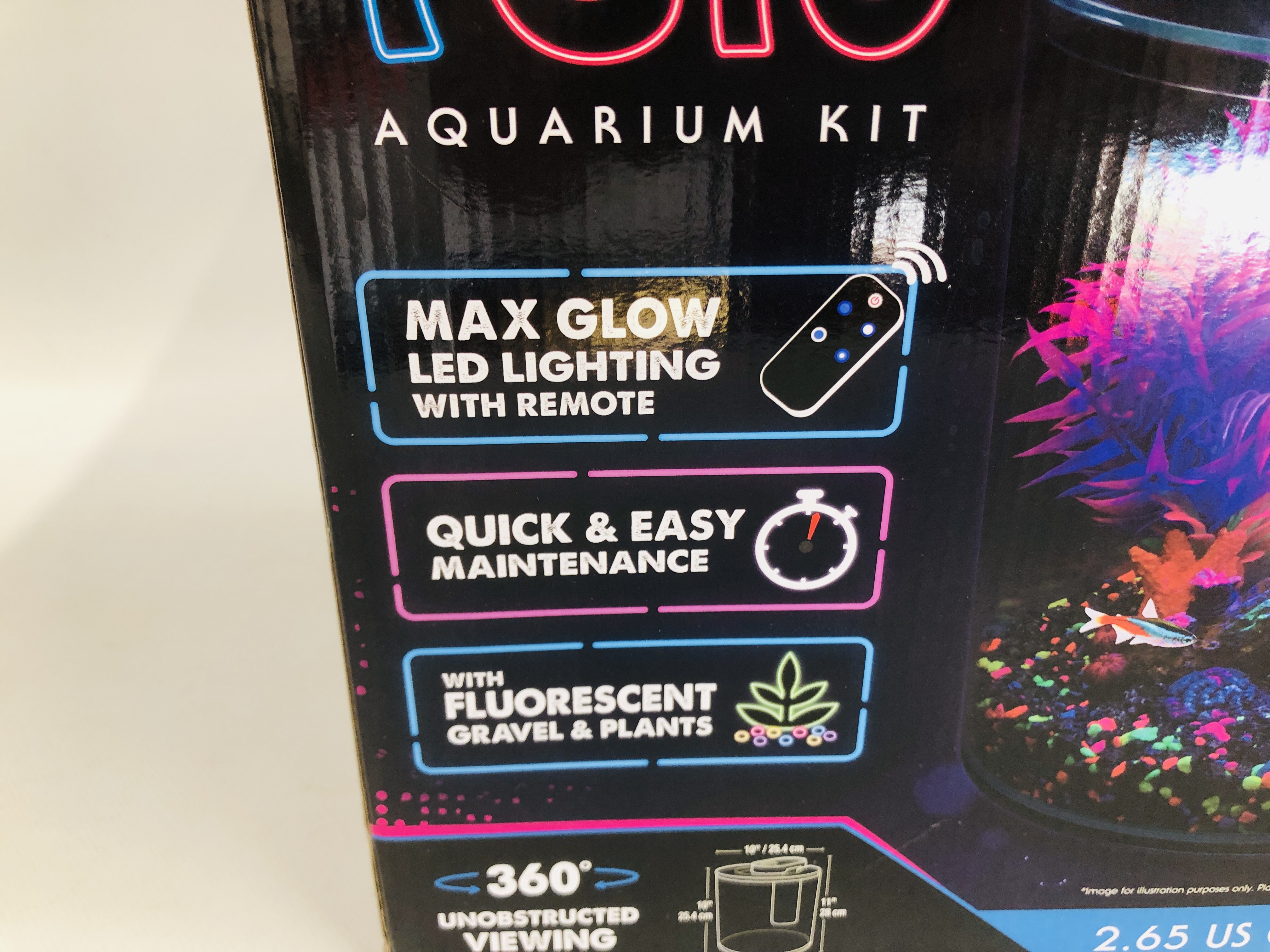 NEARLY NEW MARINA "I GLOW" FISH TANK WITH FULL INSTRUCTIONS (ONLY USED FOR A FEW WEEKS BEFORE - Image 2 of 3