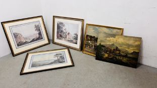 A PAIR OF FRAMED PRINTS TO INCLUDE "A VIEW OF THE BAY OF PUZZOLE" AND "A VIEW NEAR THE