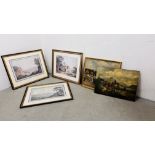 A PAIR OF FRAMED PRINTS TO INCLUDE "A VIEW OF THE BAY OF PUZZOLE" AND "A VIEW NEAR THE