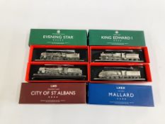4 1/60th SCALE BOXED TRAINS TO INCLUDE MALLARD 4468, KING EDWARD,