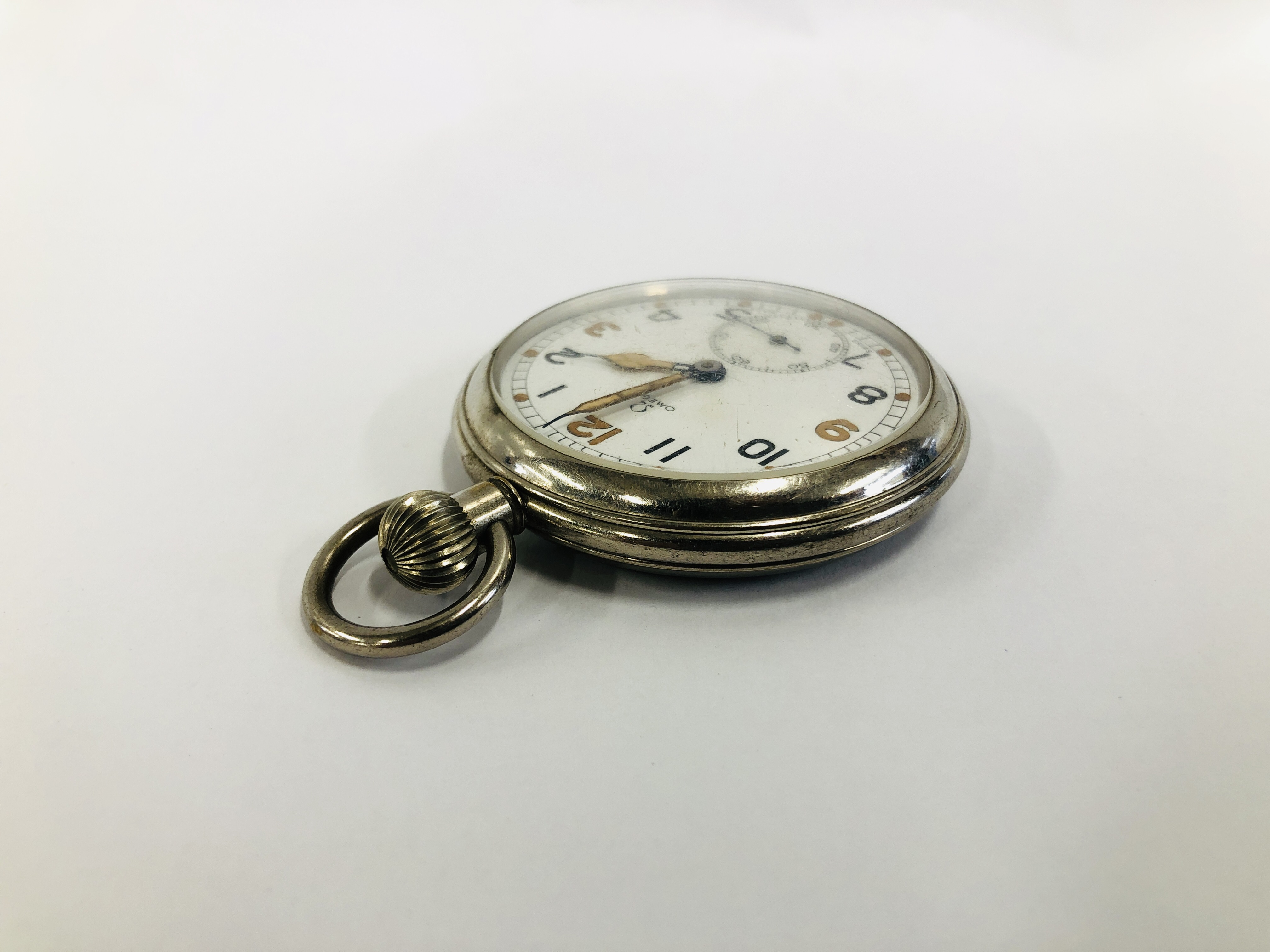 A VINTAGE MILITARY OMEGA POCKET WATCH G.S.T.P. FO51512. - Image 10 of 11