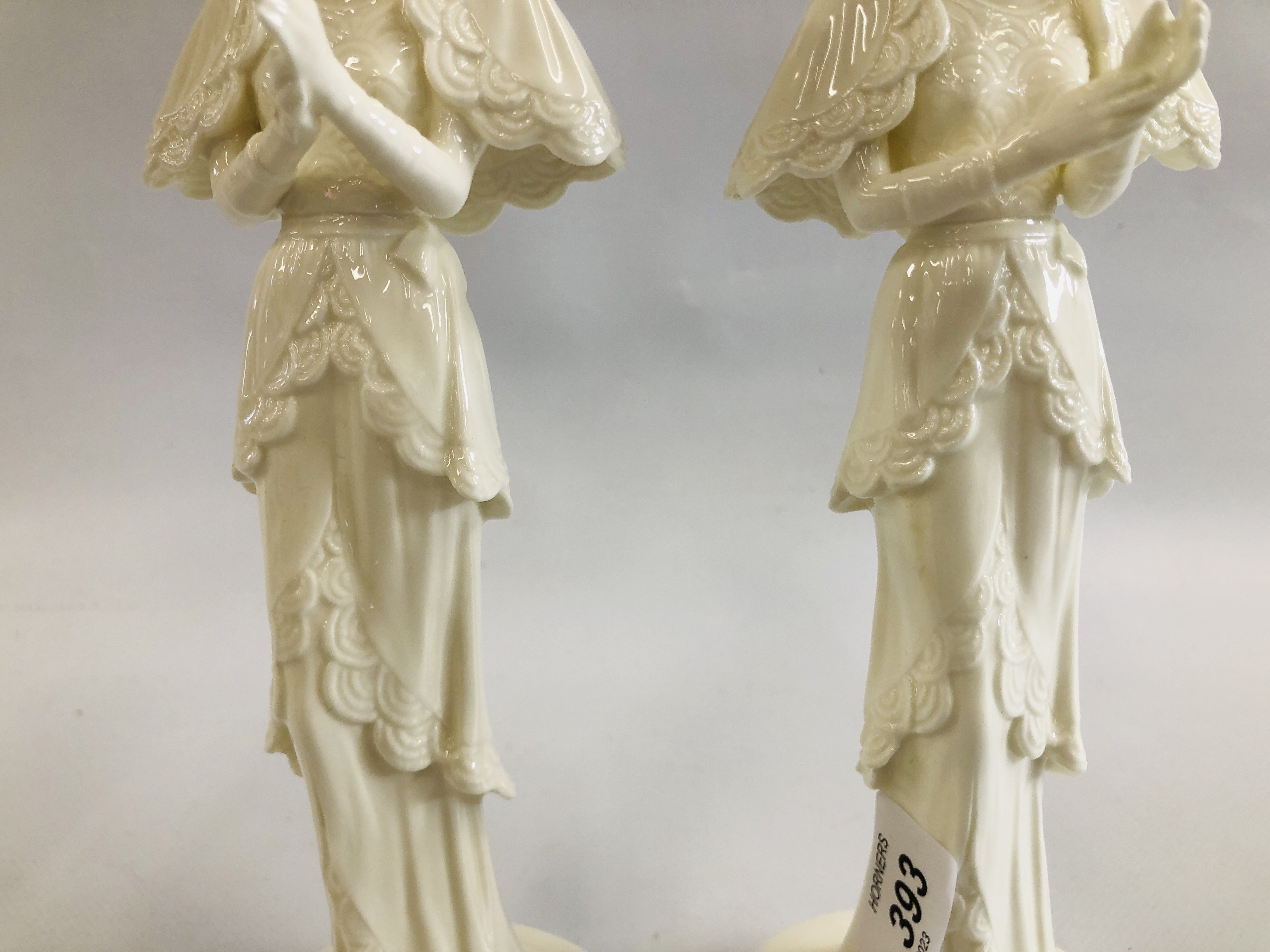 A PAIR OF HIGH SOCIETY COALPORT FIGURES SCULPTURED BY JOHN BROMLEY BEARING SIGNATURE. - Image 3 of 8