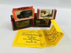 TWO LIMITED EDITION "MATCHBOX" MODELS "H.M.